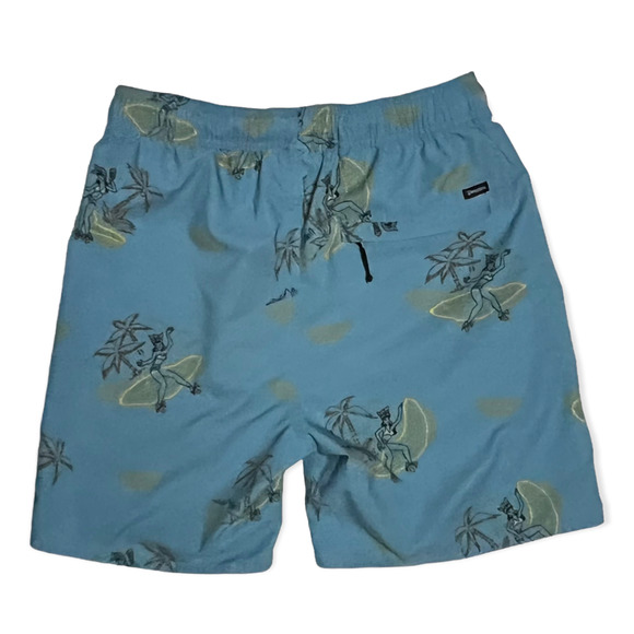Brixton Mfg Co Men's Tropical Blue & Yellow Swim Trunks Board Shorts Size S - Picture 2 of 11